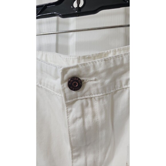 Sincerely Jules White High-Rise Straight Leg Cargo Pants Size 13/31 - Picture 3 of 6